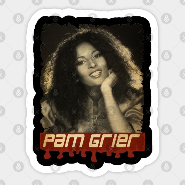 Pam Grier Vintage Sticker by Teling Balak